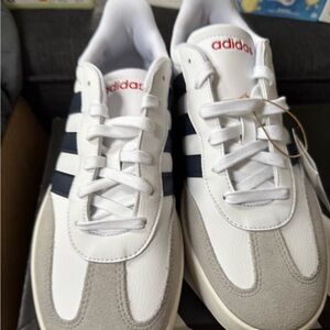 Adidas Men's White, Gray, and Black Sneakers